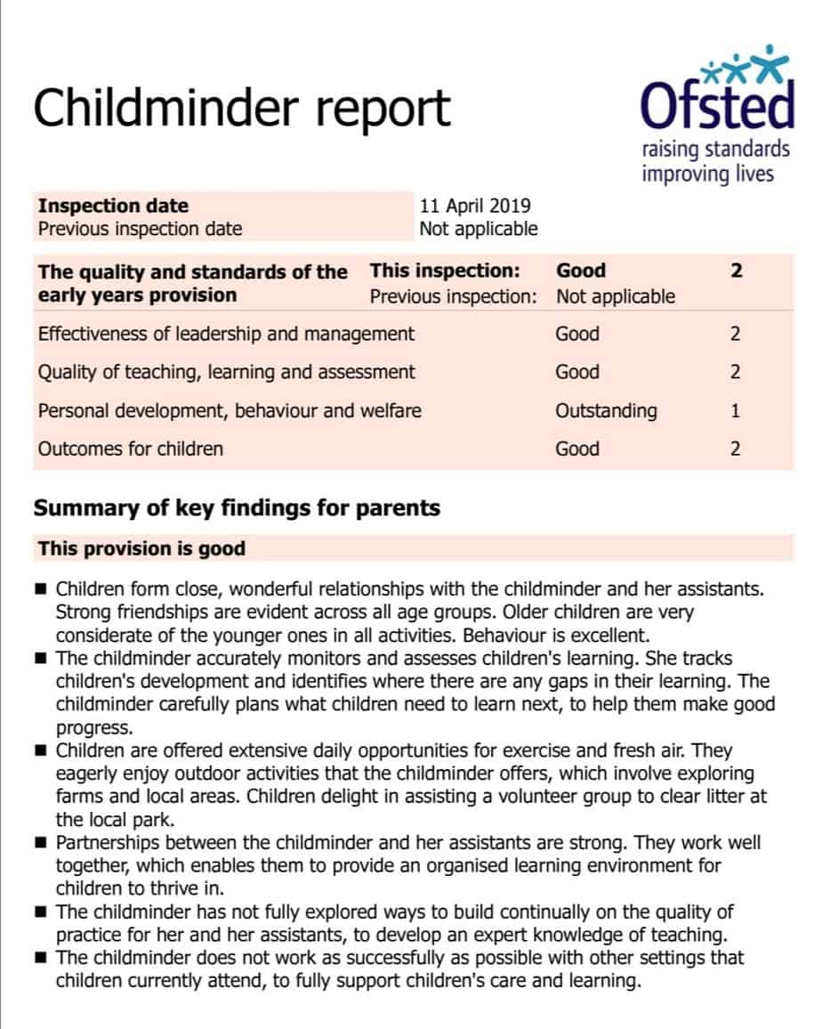 Ofsted Nido Montessori